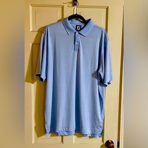 FootJoy Polo Shirt Mens Large Light Blue  FJ Golf Performance Short Sleeve